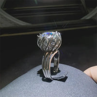 3 Carat Moissanite Ring Livia - Brilliant Fire Shine Women's Ring Velanci