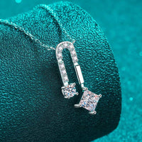 Moissanite Necklace - 1.3ct Sterling Silver Rhodium-Plated Velanci
