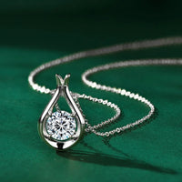 2 Carat Moissanite Necklace - Gold Plated Sterling Silver Velanci