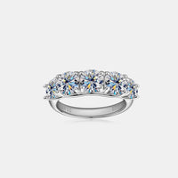 3.6ct Moissanite Sterling Silver Ring Alessia - Sea Sparkle Women's Ring Velanci