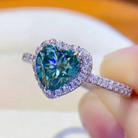 1 Carat Moissanite Heart Ring Bianca - Tarnish-Resistant Women's Ring Velanci