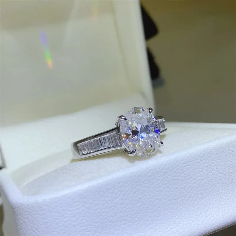 3 Carat Moissanite Sterling Ring Isabella - Coastal Sparkle Women's Ring Velanci