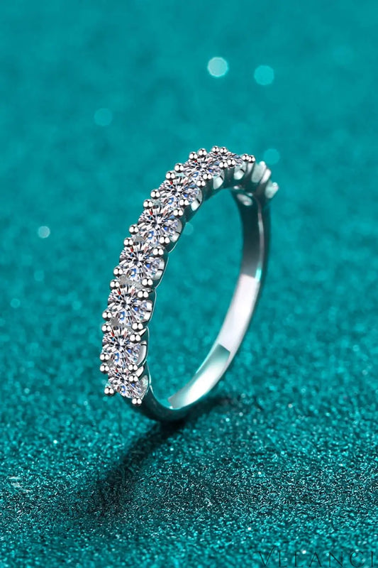 Moissanite Ring Alessia - Minimalist Sterling Silver Shine Women's Ring Velanci