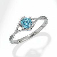 Moissanite Ring Giovanna - 0.5 Carat Pink Sparkle In Silver Women's Ring Velanci