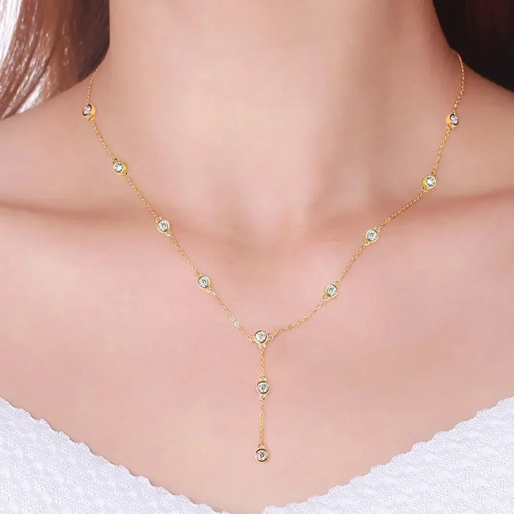 Moissanite Necklace - 1.1 Carat D Color VVS1 Sterling Silver Velanci