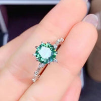 Moissanite Ring Allegra - 1 Carat Platinum-Plated Shine Women's Ring Velanci