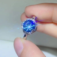Ring Giulia - 2 Carat Moissanite Center, Sterling Silver Women's Ring Velanci