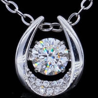 Minimalist 0.5ct Moissanite Zircon Pendant Necklace - Silver Velanci