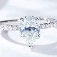 1.8 Carat Moissanite Teardrop Ring Bianca - Icy Shine Women's Ring Velanci