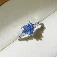 1 Carat Moissanite Heart Ring Chiara - Seaside Sparkle Women's Ring Velanci