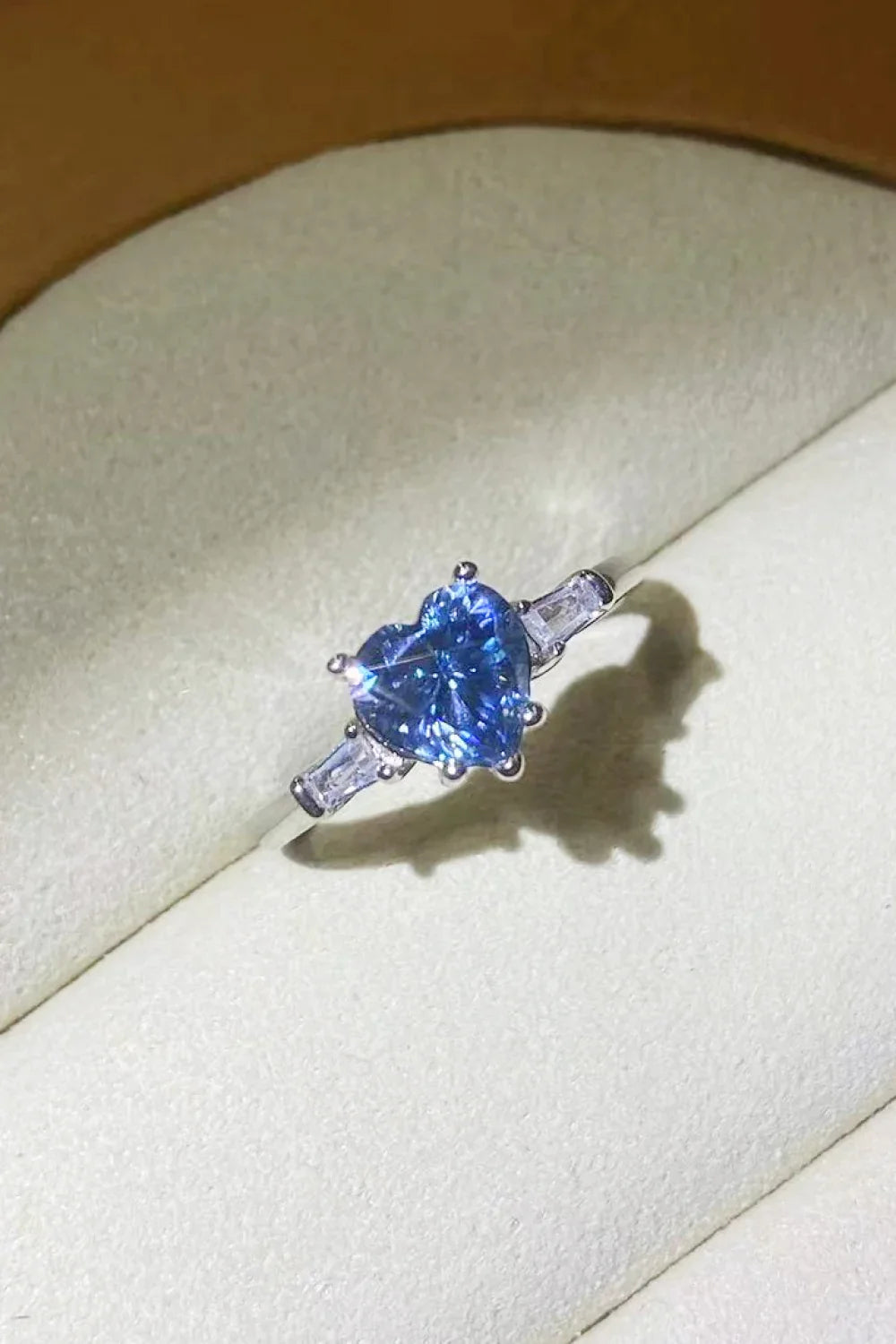 1 Carat Moissanite Heart Ring Chiara - Seaside Sparkle Women's Ring Velanci