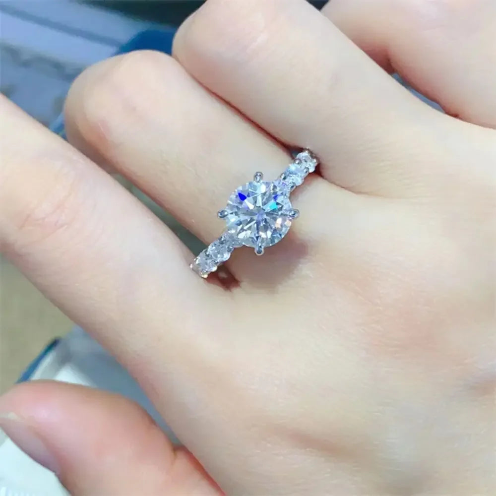 2 Carat Moissanite Ring Giulia - Coastal Sparkle Shine Women's Ring Velanci