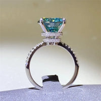 Ring Elena - 5 Carat Moissanite Zircon Sterling Silver Women's Ring Velanci