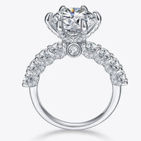 Minimalist Ring Isabella - 5ct Moissanite Halo Sparkle Women's Ring Velanci