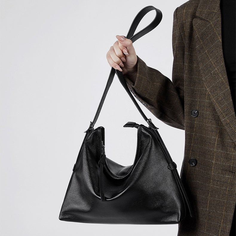 High-End Retro Genuine Leather Shoulder Bag for Women