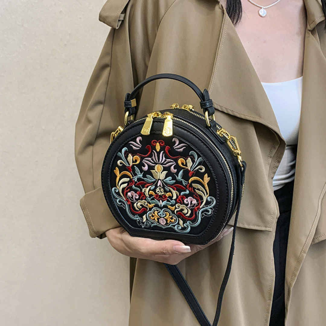 Velanci Louvre Mist Leather Handbag