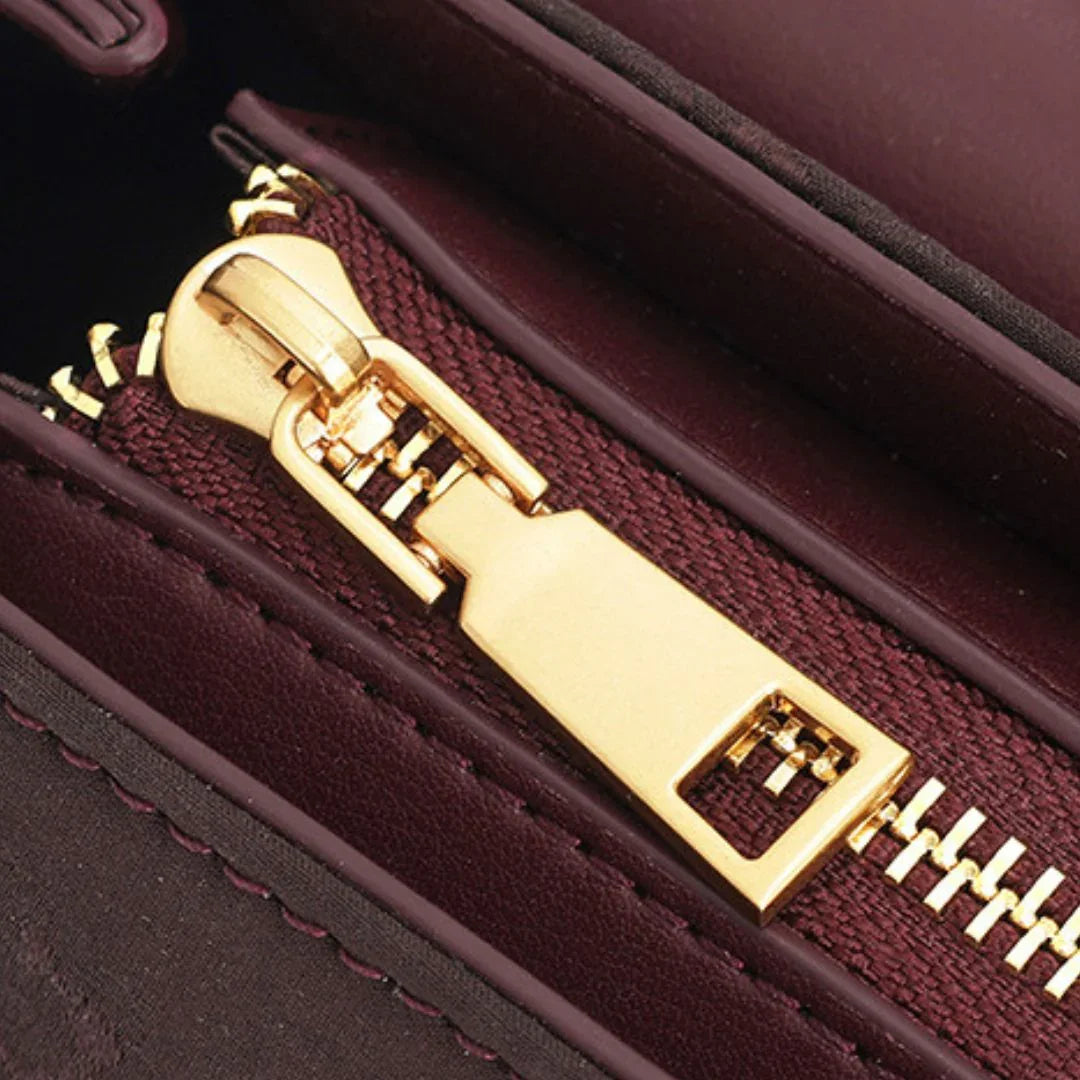 D'Amore Timeless Orchid Leather Handbag Velanci