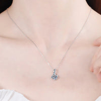 1 Carat Moissanite Sterling Pendant Necklace - Coastal Glow Velanci
