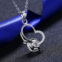 Moissanite Heart Pendant Necklace - 2 Carat Sterling Silver Velanci