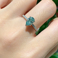 Ring Isabella - 1.5ct Teardrop Moissanite Sterling Silver Women's Ring Velanci
