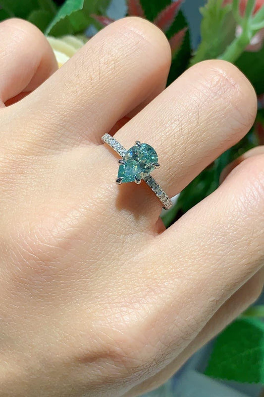 Ring Isabella - 1.5ct Teardrop Moissanite Sterling Silver Women's Ring Velanci