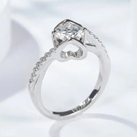 Ring Bianca - Platinum-Plated Moissanite Center Stone Women's Ring Velanci
