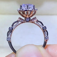 1 Carat Moissanite Ring Giovanna - Sterling Shine Women's Ring Velanci