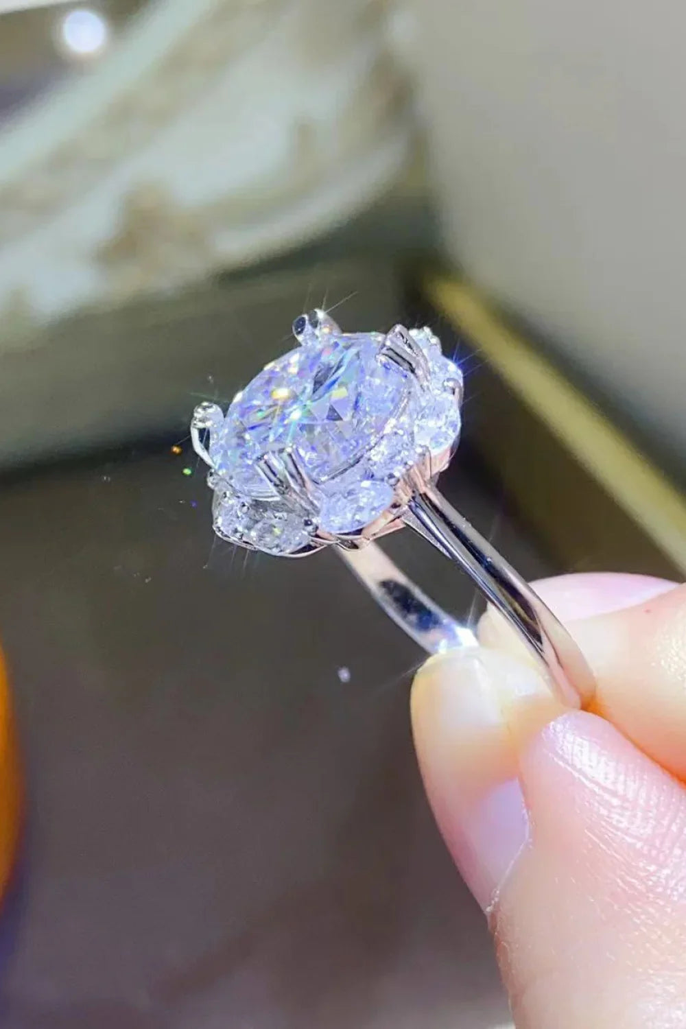 5 Carat Moissanite Sterling Ring Amelia - Coastal Shine Women's Ring Velanci