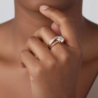 Ring Giulia - 18K Gold-Plated Zircon Ring, Elegant Shine Velanci