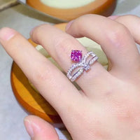 1 Carat Moissanite Ring Isabella - Sterling Silver Setting Women's Ring Velanci