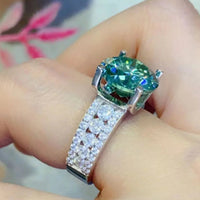 Moissanite Ring Chiara - Dazzling 5 Carat Wide Band Women's Ring Velanci