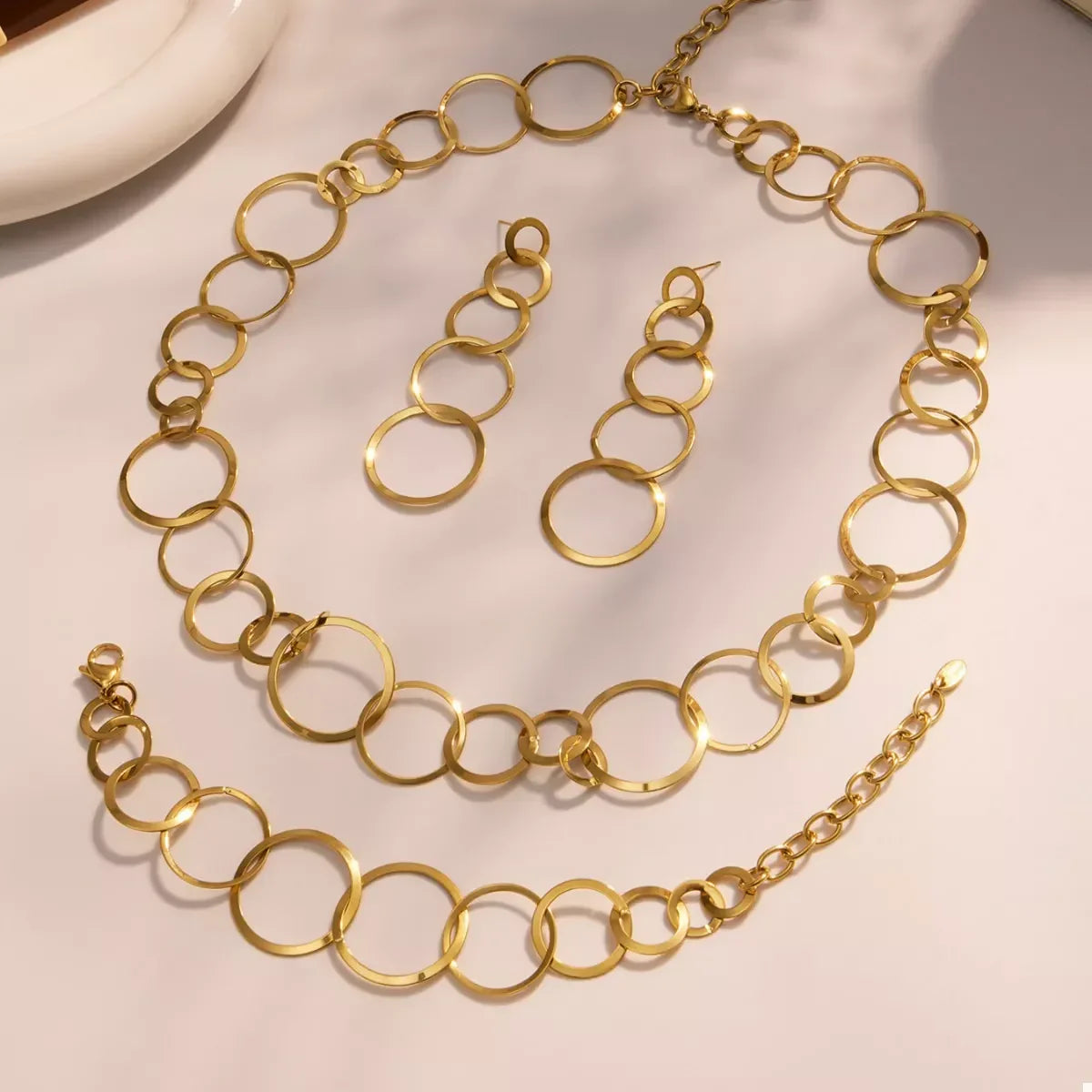 Chain Link Necklace - 18K Gold-Plated Coastal Glam Velanci