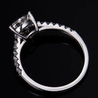 Ring Raffaella - 1ct Triangle Moissanite Silver Band Women's Ring Velanci