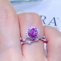 1 Carat Moissanite Ring Giulia - Ocean Sparkle For Everyday Women's Ring Velanci