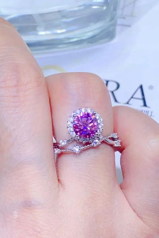 1 Carat Moissanite Ring Giulia - Ocean Sparkle For Everyday Women's Ring Velanci
