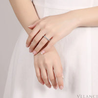 Ring Giulia - Sterling Silver Moissanite Half-Eternity Shine Velanci