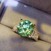 Moissanite Ring Chiara - Dazzling 5 Carat Wide Band Women's Ring Velanci