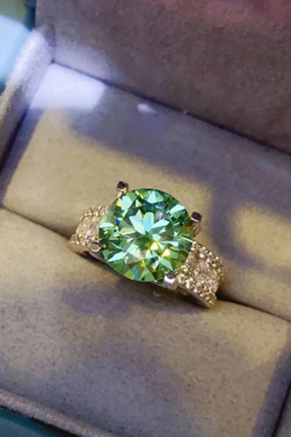 Moissanite Ring Chiara - Dazzling 5 Carat Wide Band Women's Ring Velanci