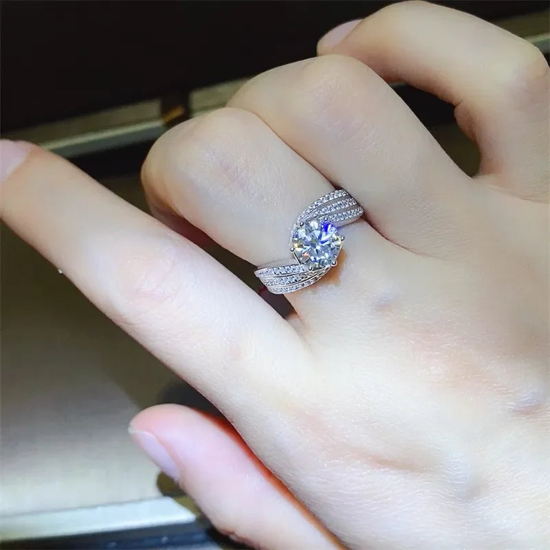 1 Carat Moissanite Ring Valentina - Coastal Brilliance Women's Ring Velanci
