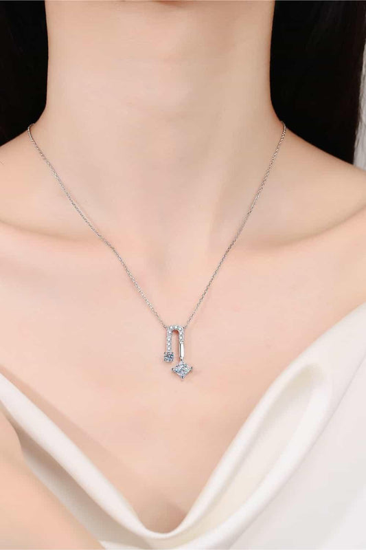 Moissanite Necklace - 1.3ct Sterling Silver Rhodium-Plated Velanci