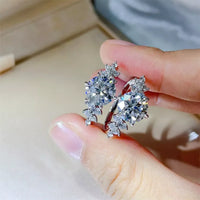 Ring Giada - 3ct Moissanite, Platinum-Plated Sterling Silver Women's Ring Velanci