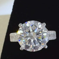 Ring Sofia - 5 Carat Moissanite Sterling Silver Ring Women's Ring Velanci