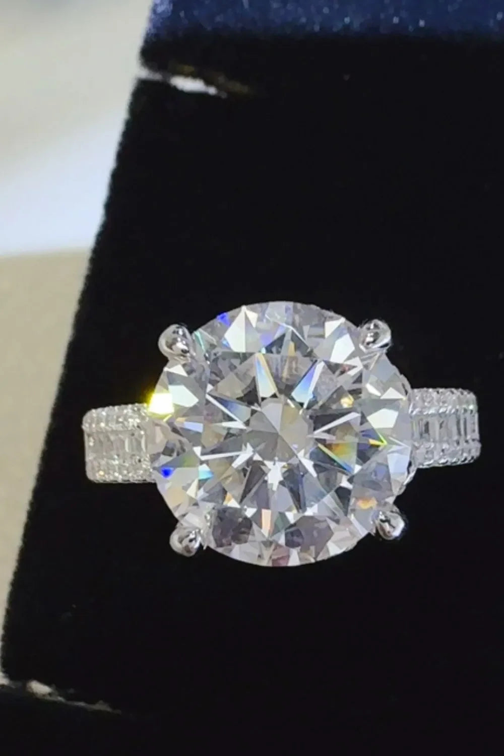 Ring Sofia - 5 Carat Moissanite Sterling Silver Ring Women's Ring Velanci