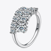 Moissanite Ring Giulia - Minimalist Coastal Shine 925 Silver Women's Ring Velanci
