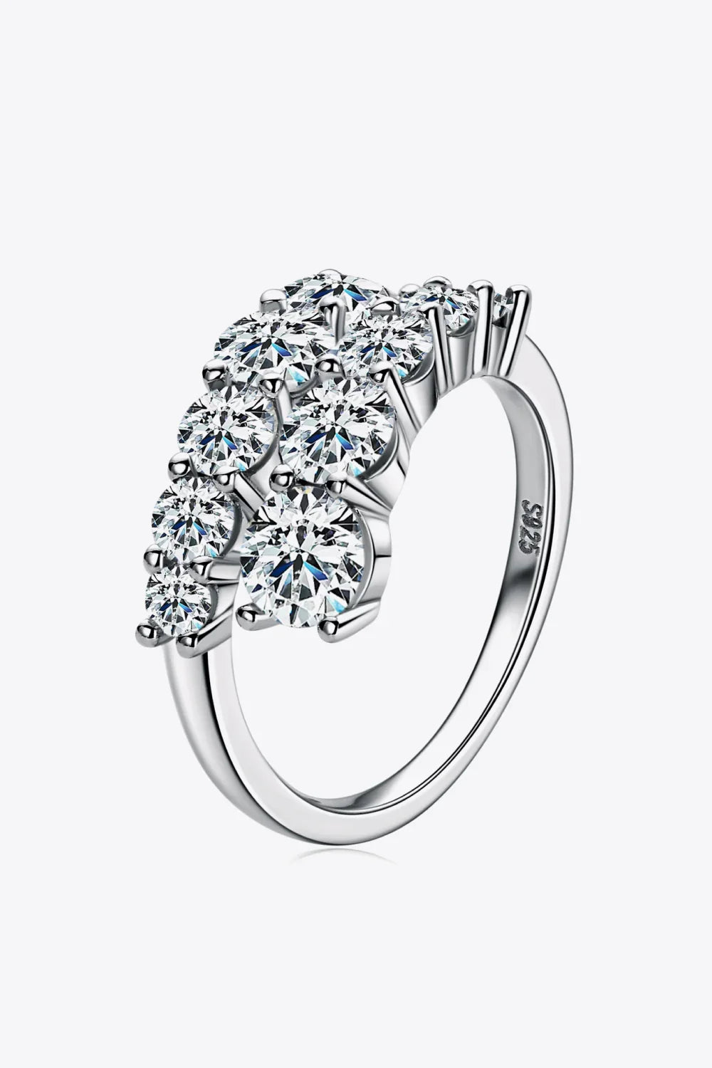 Moissanite Ring Giulia - Minimalist Coastal Shine 925 Silver Women's Ring Velanci