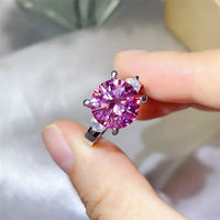 5 Carat Moissanite Ring Giulia - Radiant Fire Brilliance Women's Ring Velanci