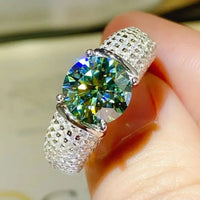 Ring Giulia - 3 Carat Moissanite Silver Ring Shine Women's Ring Velanci