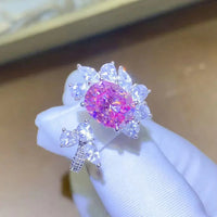 3 Carat Moissanite Ring Elena - Open Ring In Sterling Silver Women's Ring Velanci
