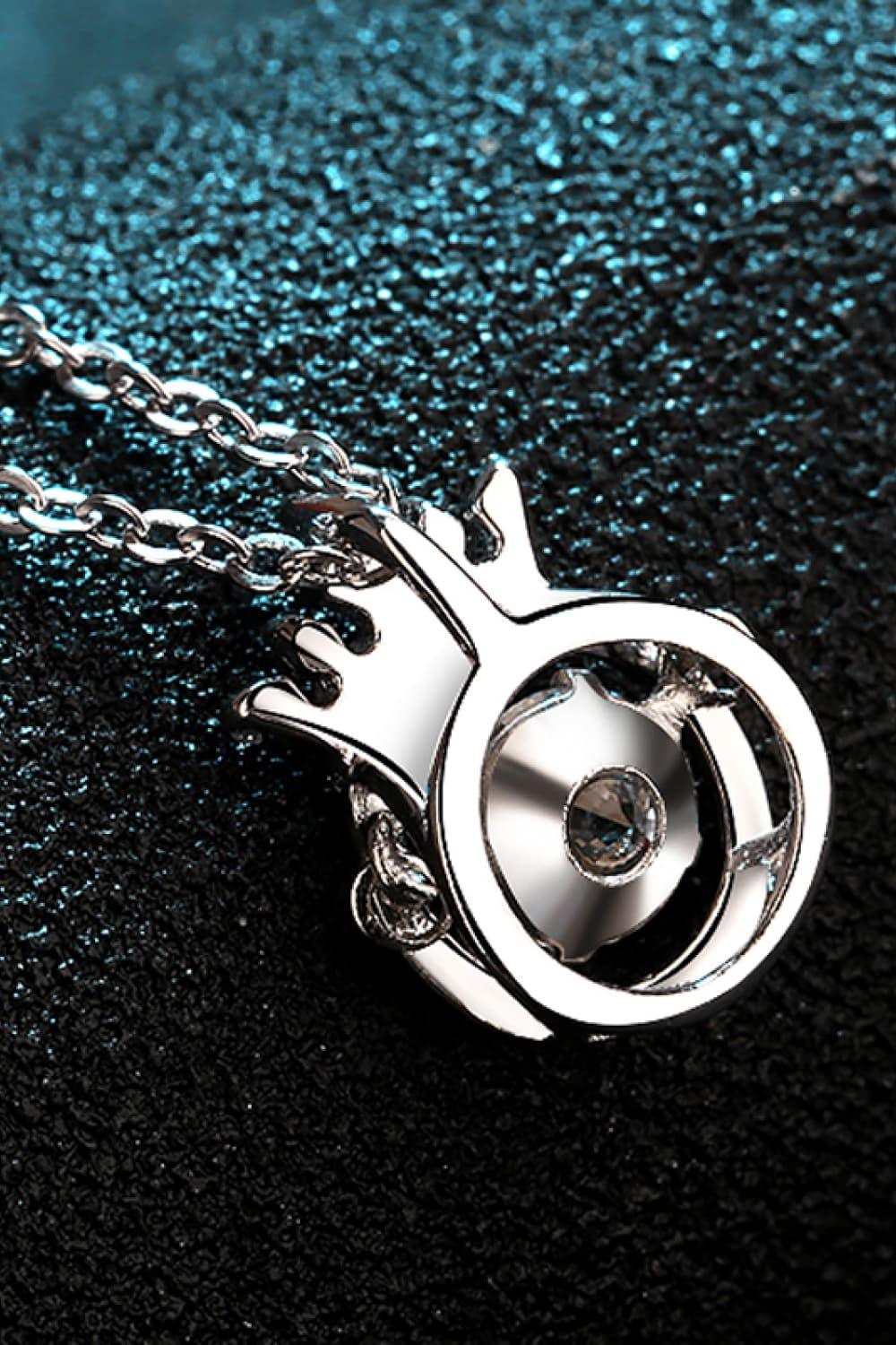Rhodium-Plated Moissanite Necklace - Subtle Coastal Sparkle Velanci