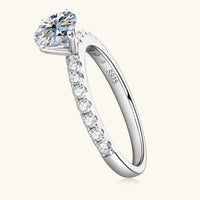 Ring Isabella - 0.8ct Moissanite Platinum-Plated Solitaire Women's Ring Velanci